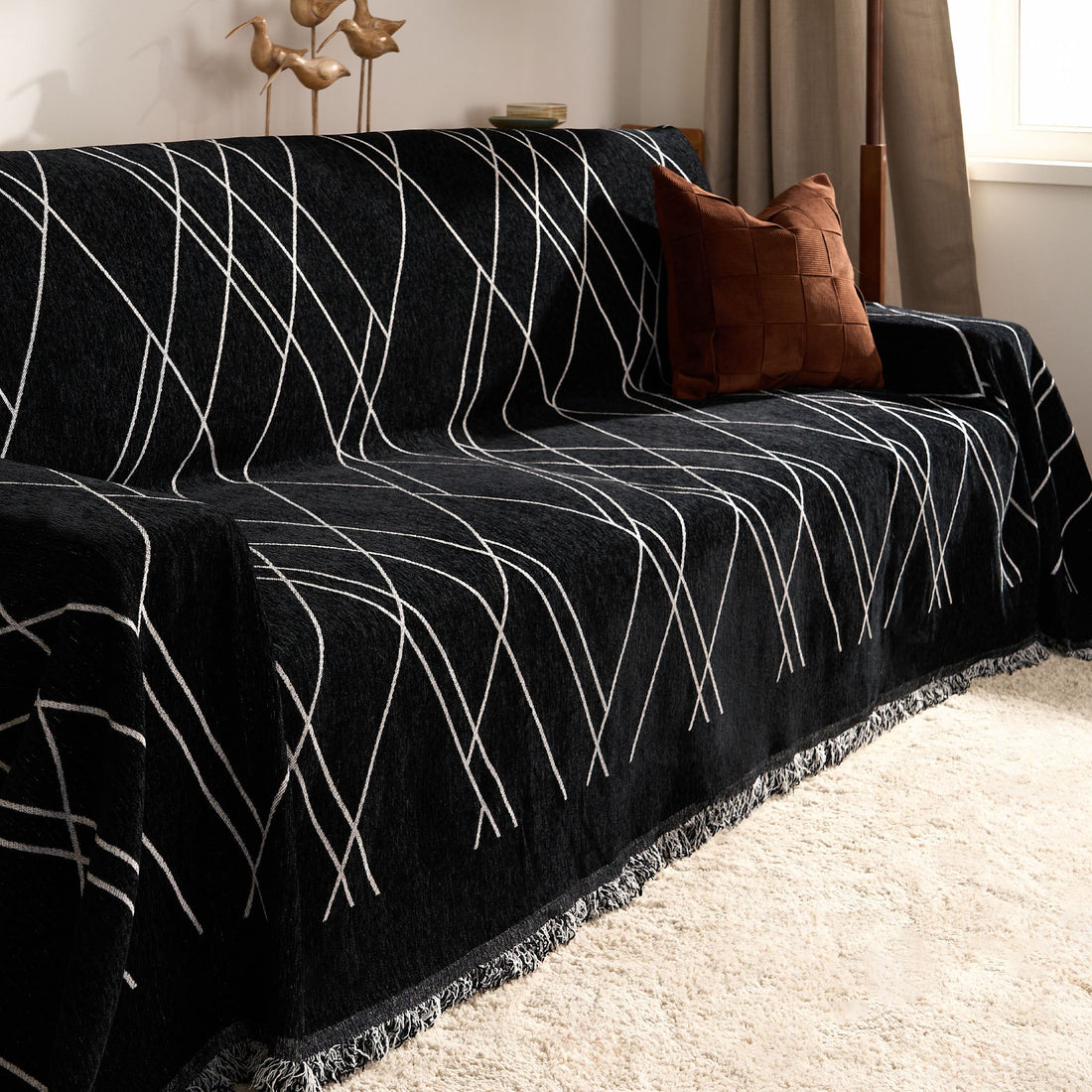 Nightfall Harmony Monochrome Chic Sofa / Couch Cover