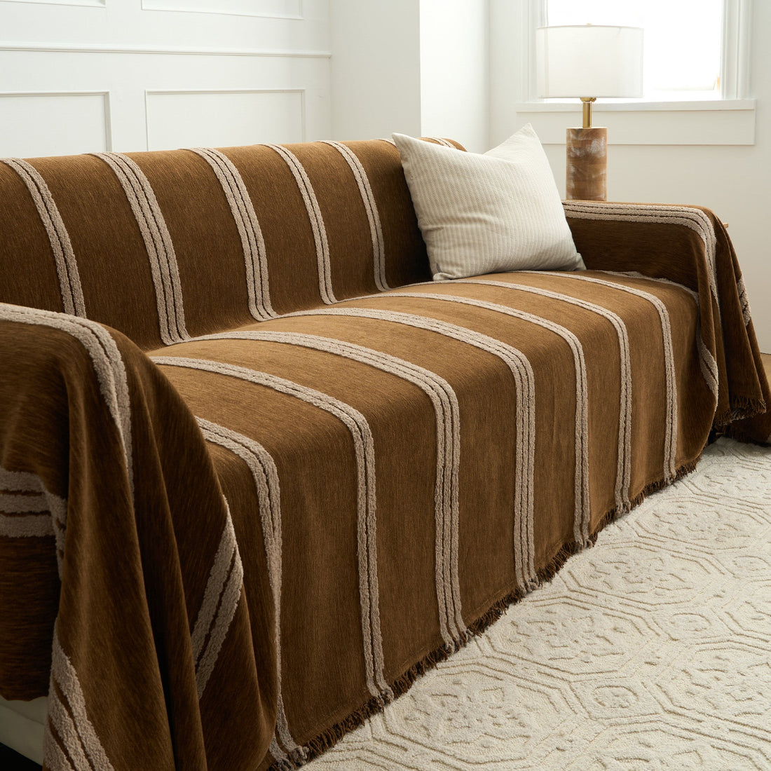 Classic Striped Sofa Cover