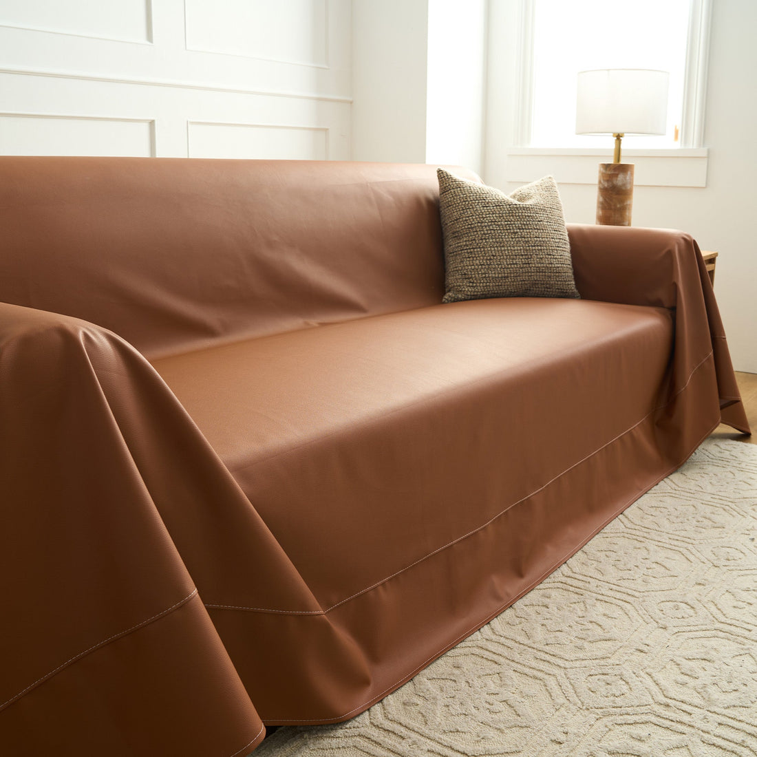 Spill-Resistant Premium Leather Sofa/Couch Cover