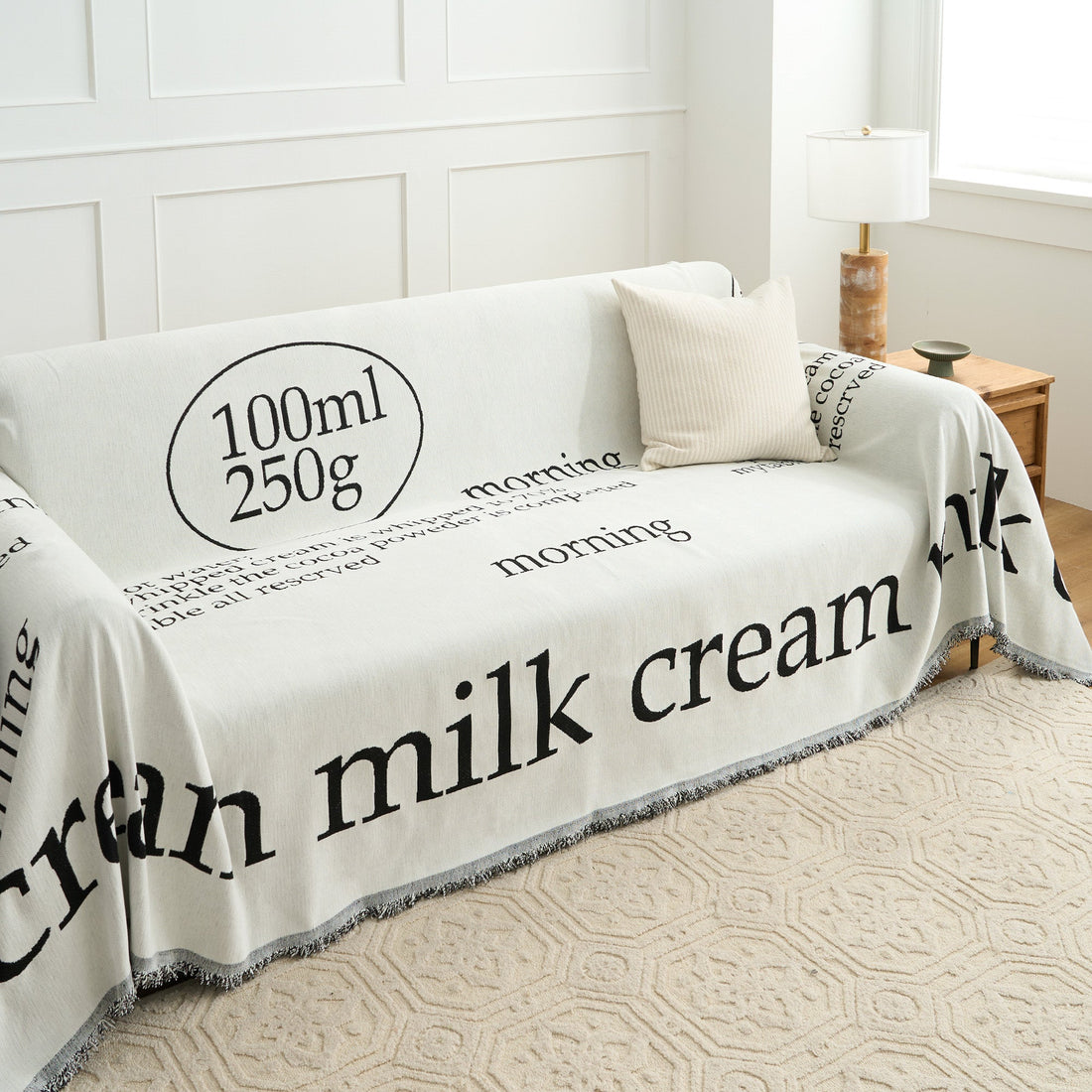 Minimalist Typography Sofa Cover
