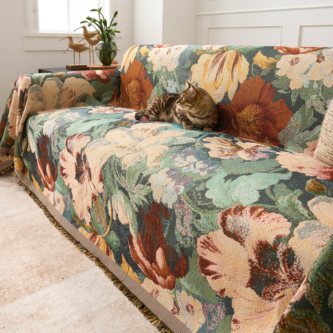 Vintage Floral Garden Sofa/Couch Cover