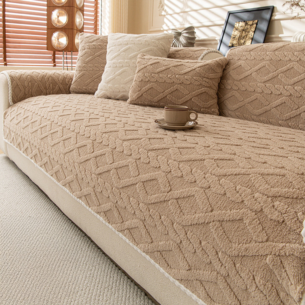 Vintage Weave Plush Nonslip Sofa/Couch Cover