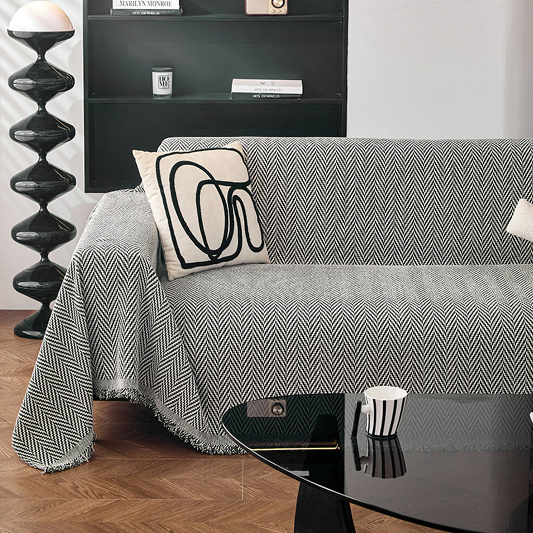Herringbone Chenille Washable Sofa Cover
