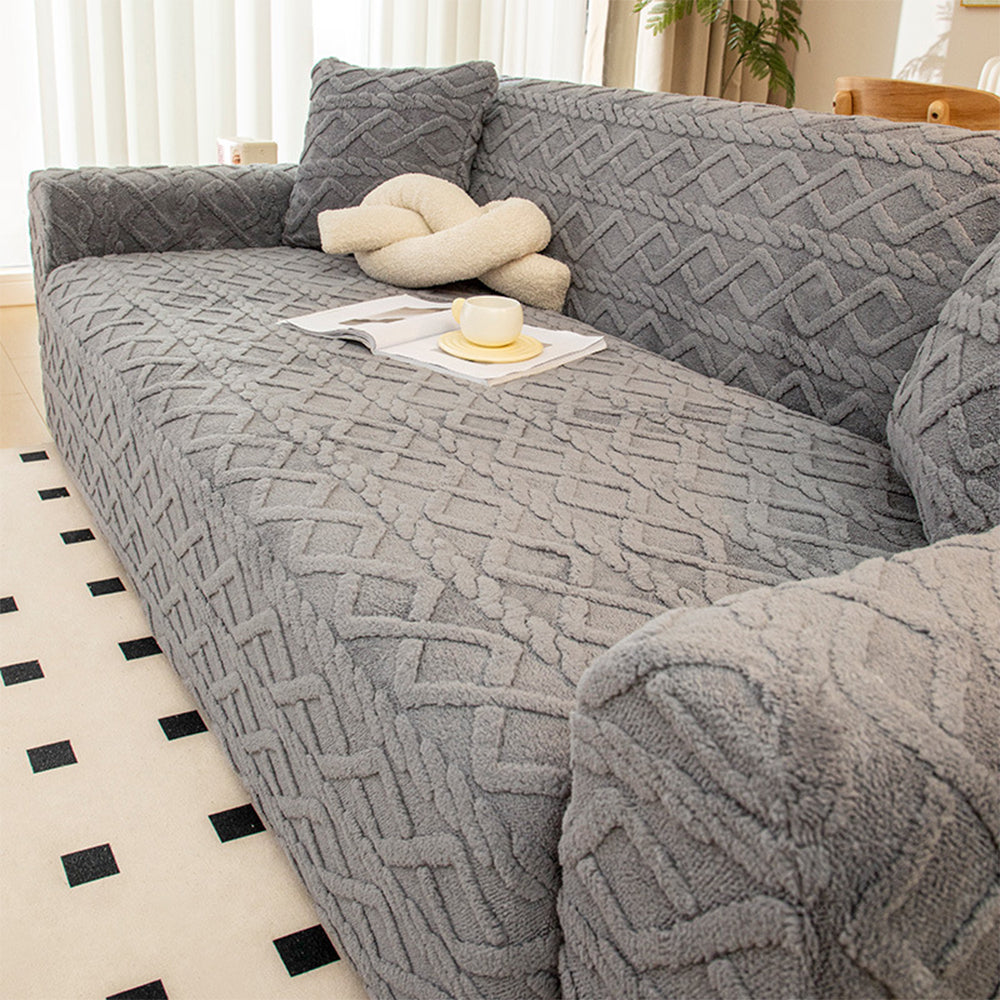 CozyWeave Plush Full-Encasing Stretch Sofa Slipcover