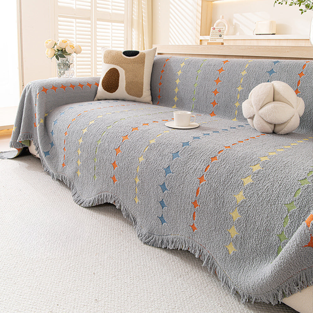 Retro Starlight Textured Chenille Sofa Cover