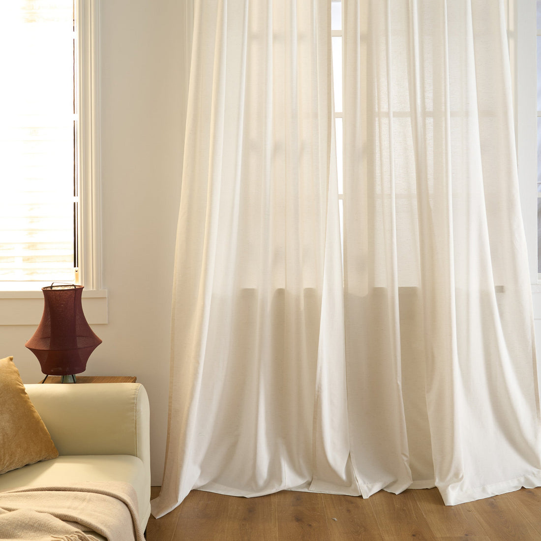 LinenShield Thermal Privacy Sheer Curtain