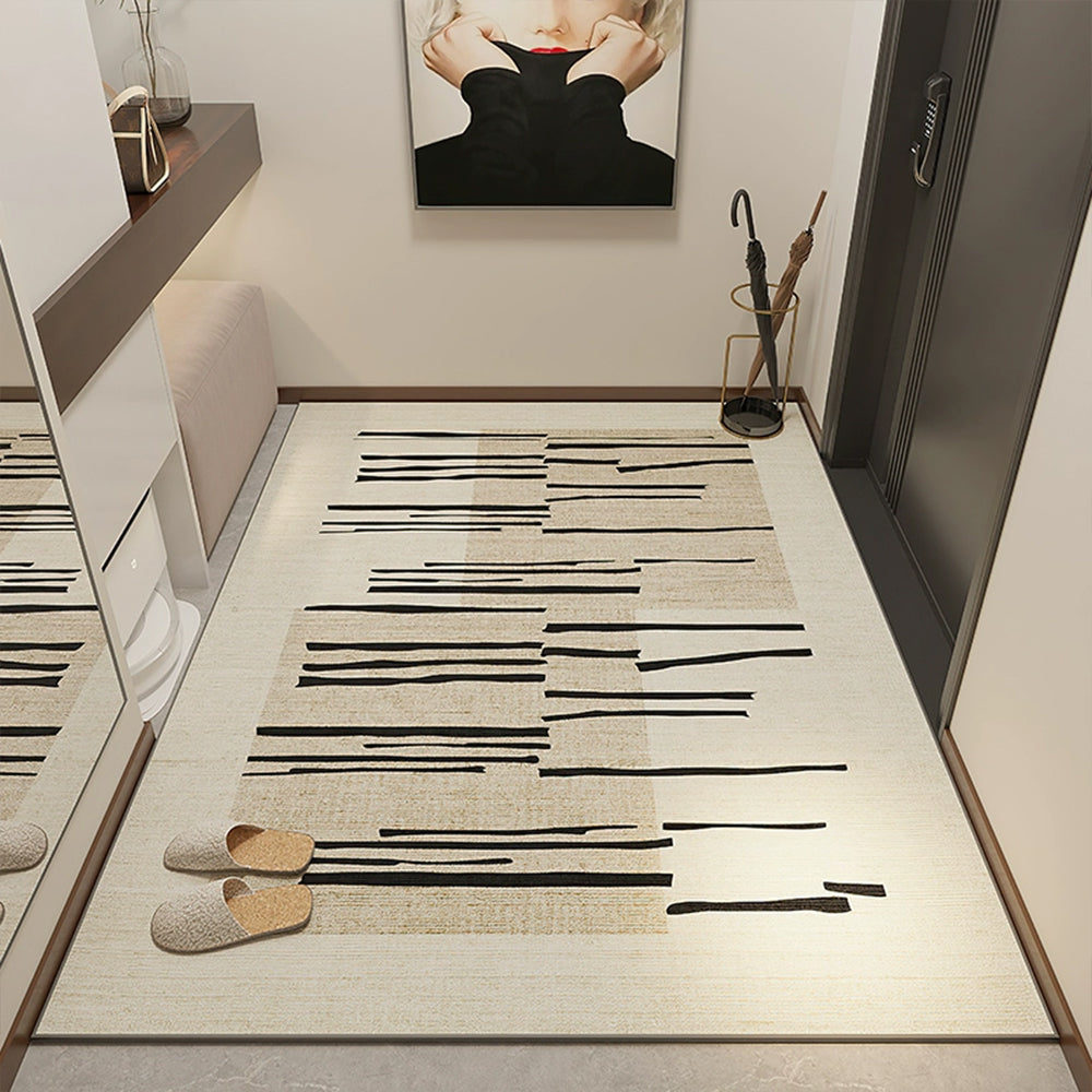 Easy Clean Rug Brushstroke Gradient Easy-Clean Non-Slip Polyester Doormat