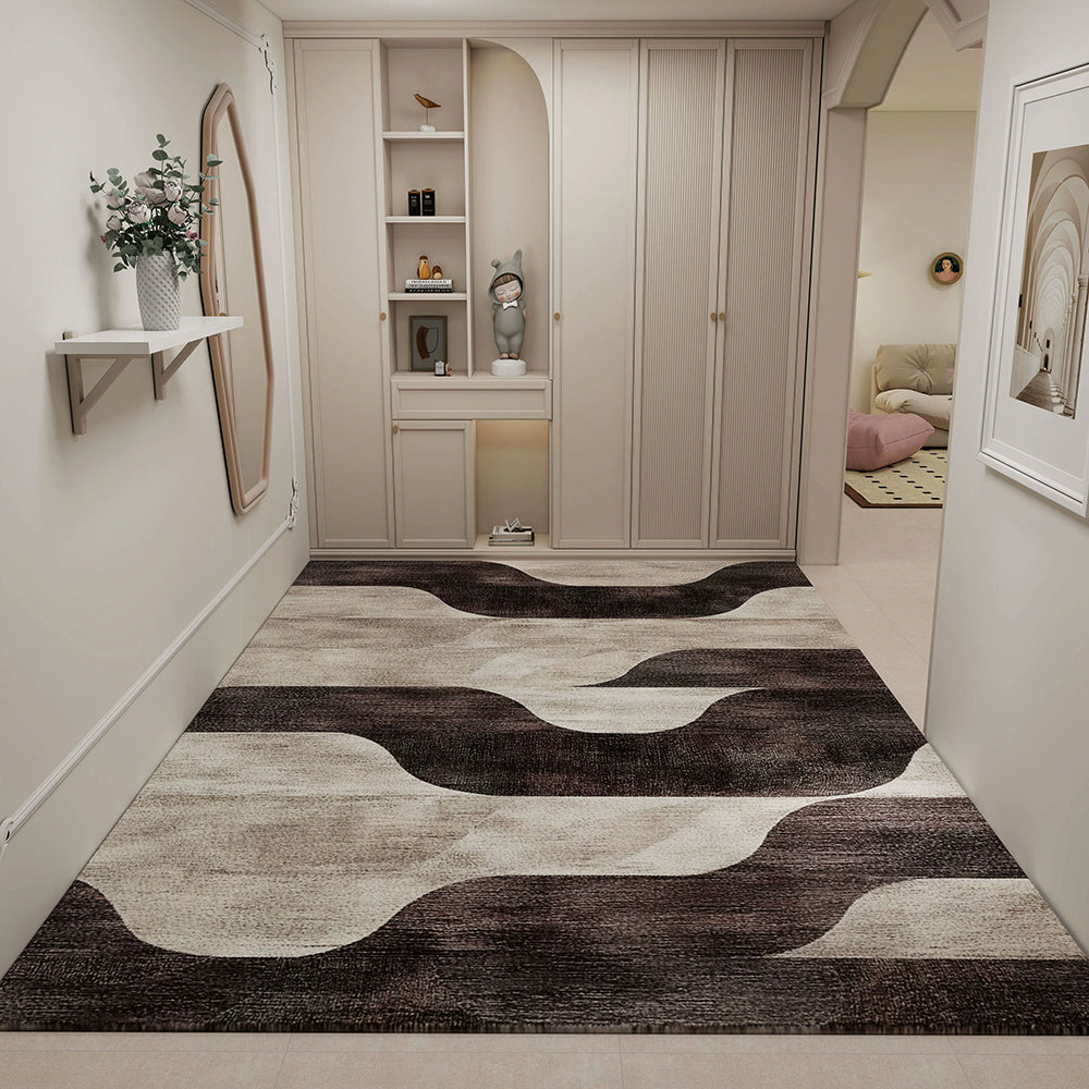 Easy Clean Rug Wave Drift Easy-Clean Non-Slip Polyester Doormat
