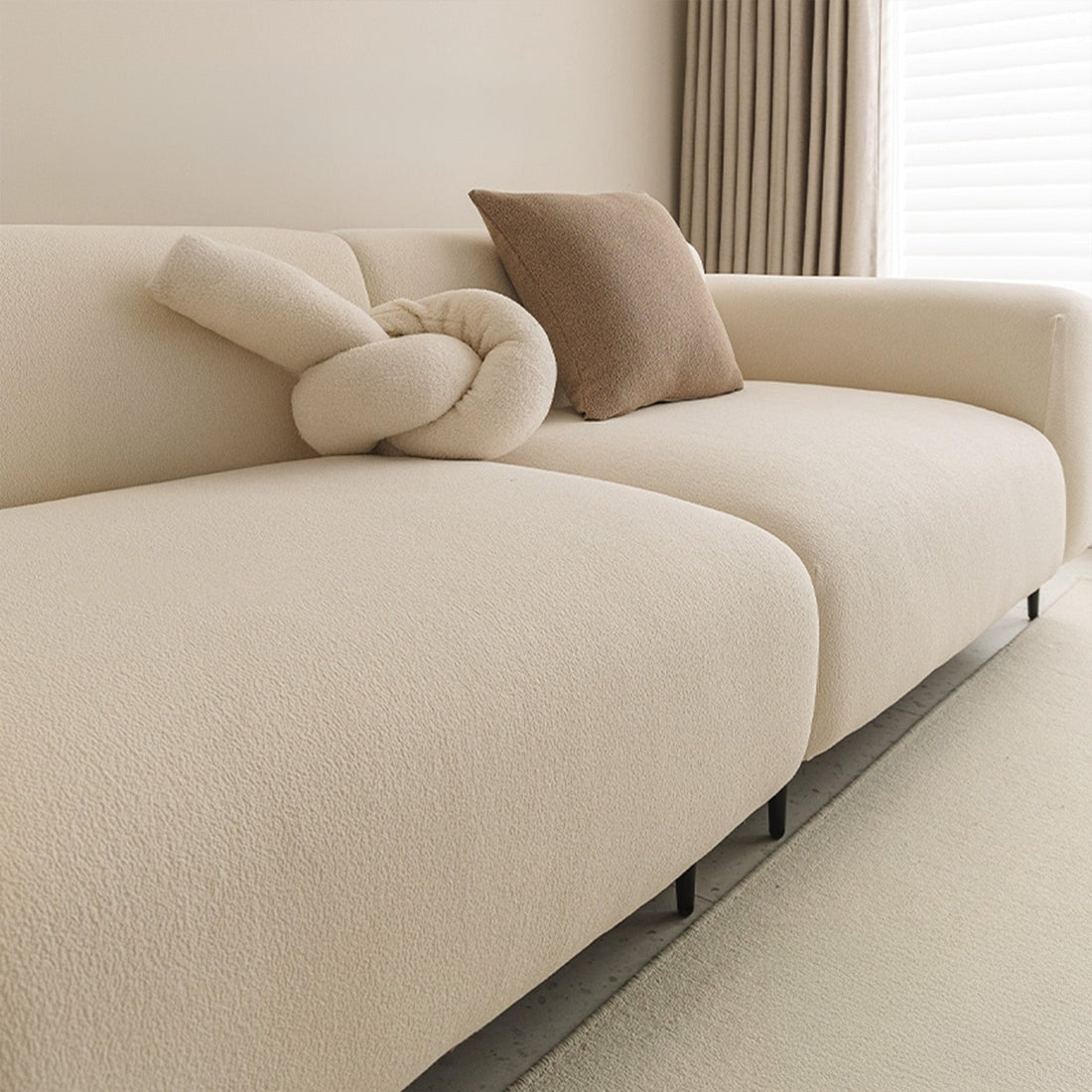 CloudNest Boucle Stretch Sofa Cover– Anti-Scratch, Full-Cover Pet Protector