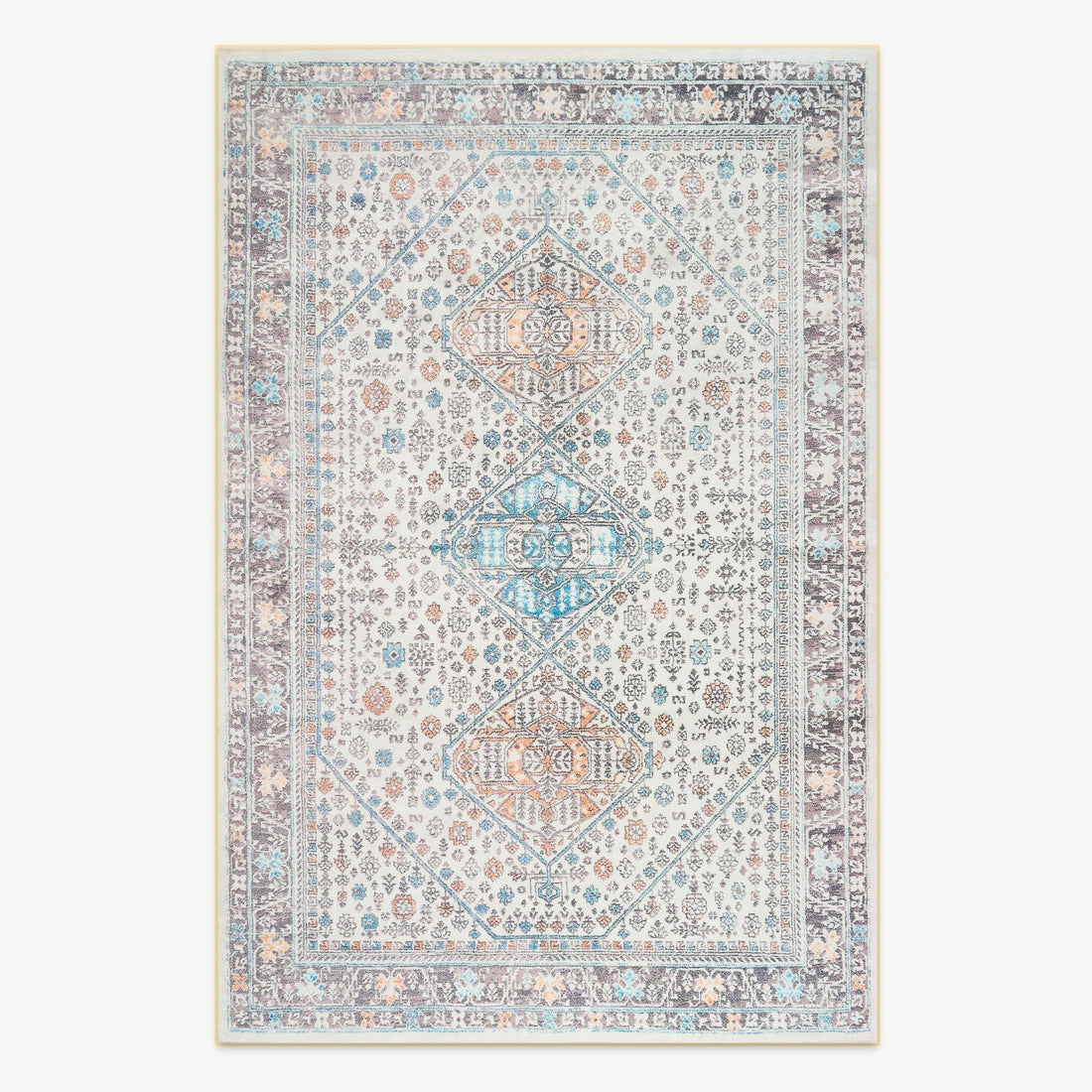 Easy Clean Rug Moroccan Boho Style Spillproof Pet Friendly Area Rug