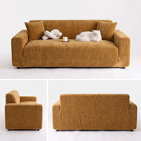 Herringbone Full-Cover Sofa Slipcover