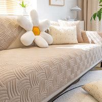 Quilted Weave Sectional Sofa Cover