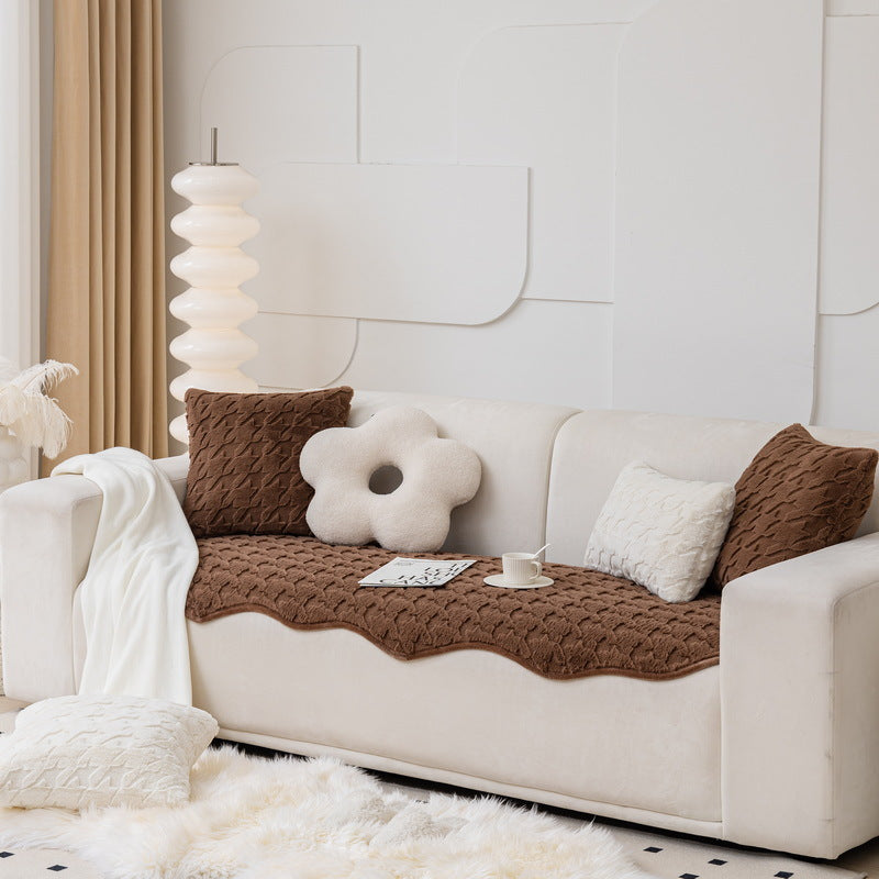Luxe Houndstooth Sofa Cover