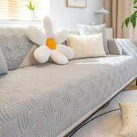 Quilted Weave Sectional Sofa Cover