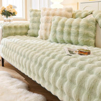 Cozy Sherpa Non-Slip Sofa Cover