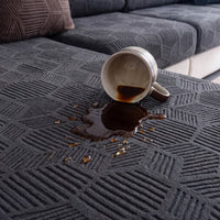 Spill-Resistant Honeycomb Jacquard Stretch Sofa Cover – Full-Cover Pet-Friendly Couch Protector