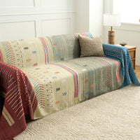 Earth Tone Stripe Sofa/Couch Cover