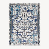 Easy Clean Rug Moroccan Boho Style Plush Pet Friendly Living Room Rug