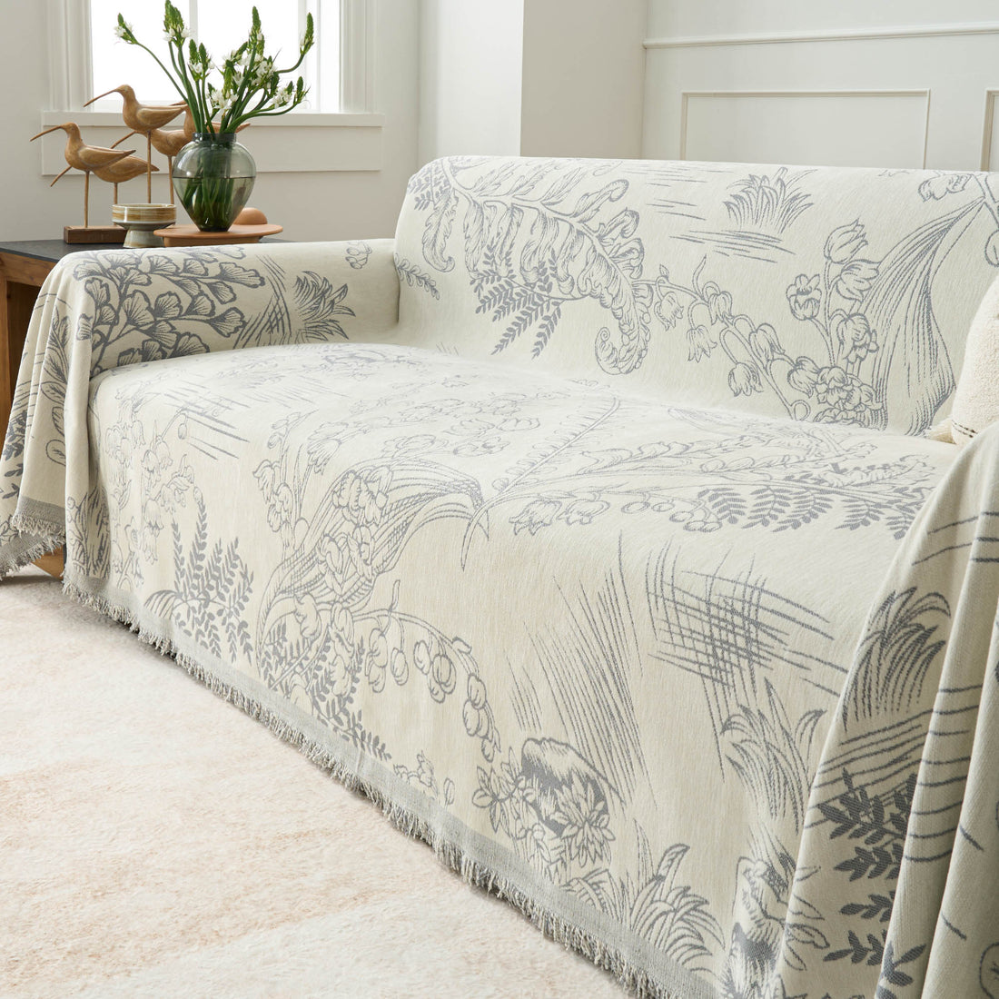 Floral Elegance Sofa Cover