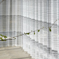Horizon Stripe Embroidered Sheer Curtain
