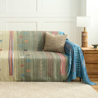 Earth Tone Stripe Sofa/Couch Cover