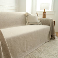 Faux Linen Sofa Cover