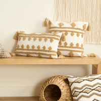 Boho Tassels Lumbar Cushion Cover