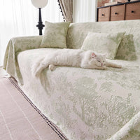 Spill-Resistant Pastel Floral Cooling Multi-Purpose Easy-to-Clean Couch Cover Chic Breathable Sofa Protection for a Cozy Home Upgrade