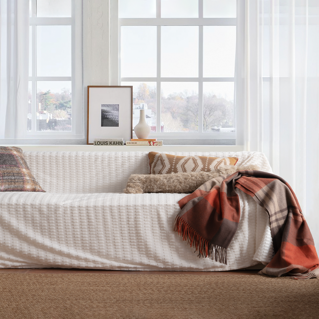 Warm Faux Fur Throw Blanket