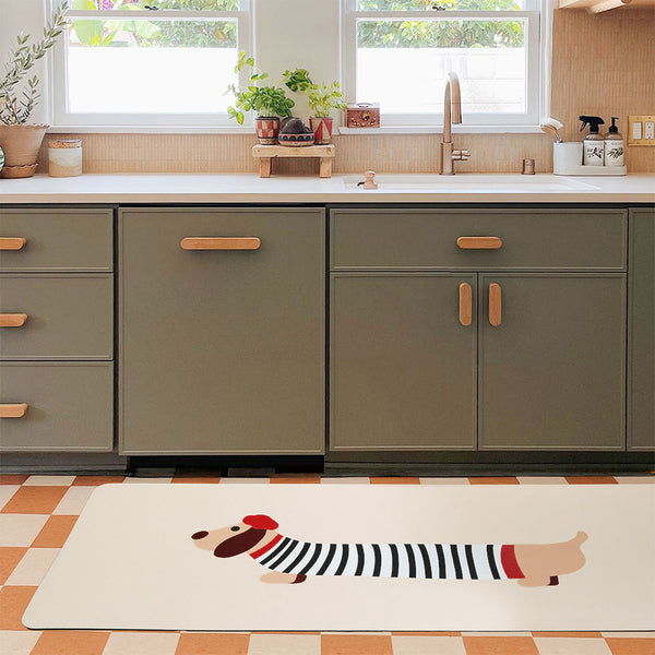 Easy Clean Rug Paris Pup Durable Non-Slip Pet-Friendly Modern Hallway Runner Stain-Resistant