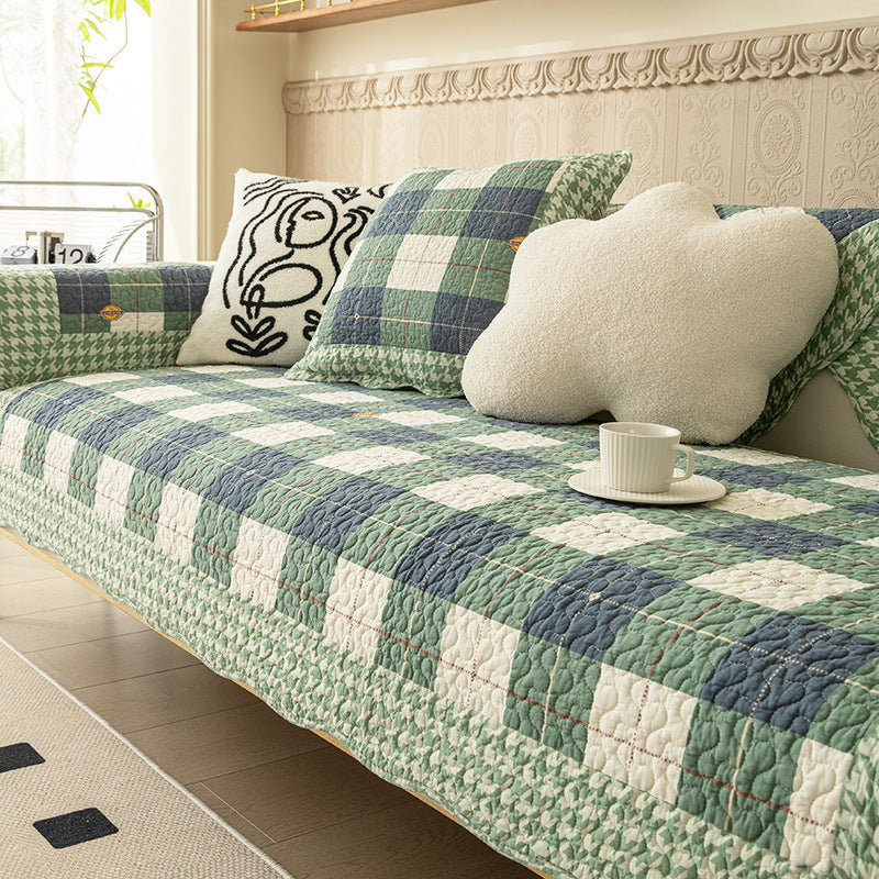 Plaid Scratch Guard Sofa Cover