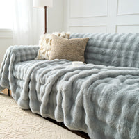 Luxe Ripple Faux Fur Sofa/Couch Cover