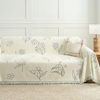 Cozy Winter Florals Sofa Cover