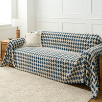 Cozy Houndstooth Sofa Cover