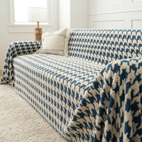 Cozy Houndstooth Sofa Cover