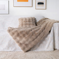 Faux Fur Throw & Pillow Cover Set