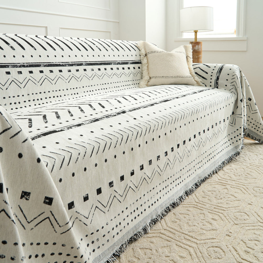 Tribal Noir Reversible Comfort Sofa / Couch Cover