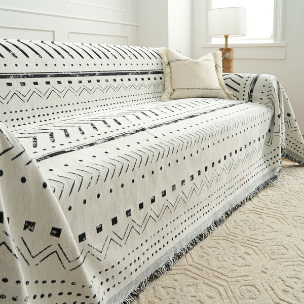 Tribal Noir Reversible Comfort Sofa / Couch Cover