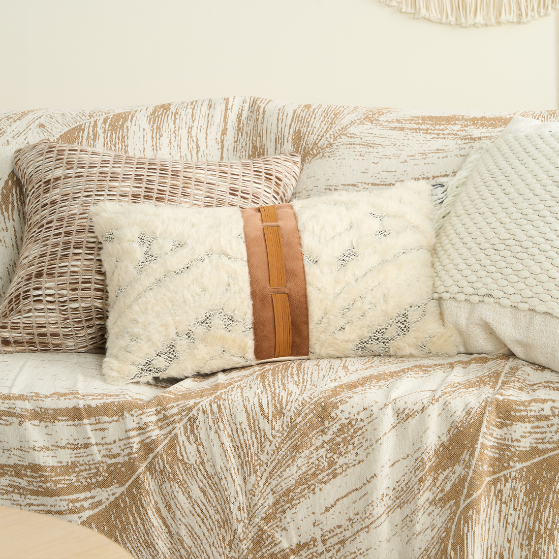 Faux Fur Lumbar Cushion Cover