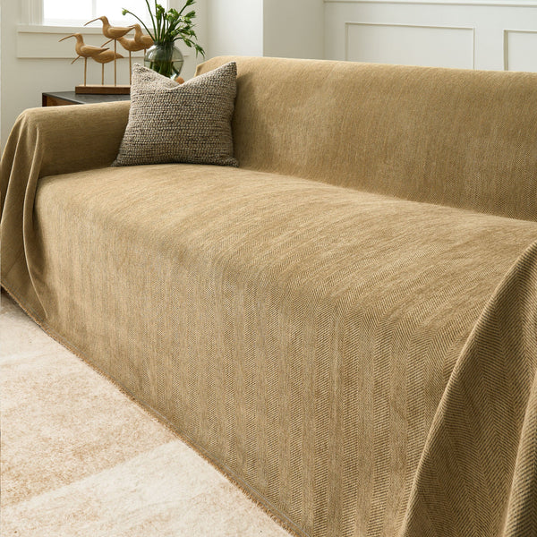 Durable Pet Friendly Herringbone Sofa/Couch Cover