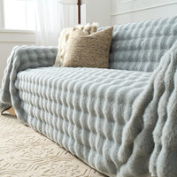 Luxe Ripple Faux Fur Sofa/Couch Cover