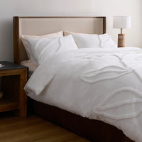 Luxe Leaf Tufted Duvet Cover Set