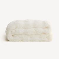 Plush Faux Rabbit Fur Throw Blanket