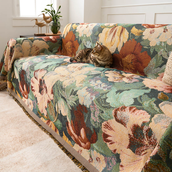 Vintage Floral Garden Sofa/Couch Cover