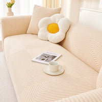 CreamFlow Stretch Full-Encasing Sofa Slipcover
