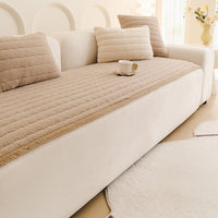 Cozy Ribbed Sherpa Nonslip Sofa/Couch Cover
