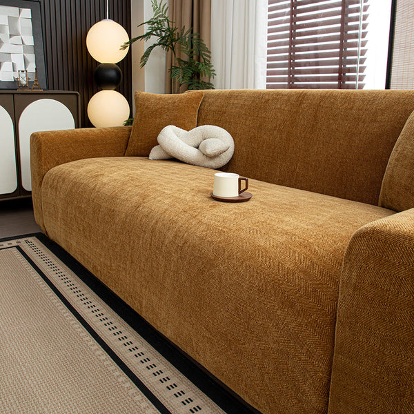 Herringbone Full-Cover Sofa Slipcover