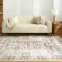 Easy Clean Washable Rug Timeless Persian Earth-Toned Minimalist Design Durable Spillproof Pet-Friendly Non-Slip Pad Living Room Area Rug