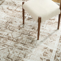 Easy Clean Washable Rug Timeless Persian Earth-Toned Minimalist Design Durable Spillproof Pet-Friendly Non-Slip Pad Living Room Area Rug