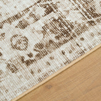 Easy Clean Washable Rug Timeless Persian Earth-Toned Minimalist Design Durable Spillproof Pet-Friendly Non-Slip Pad Living Room Area Rug